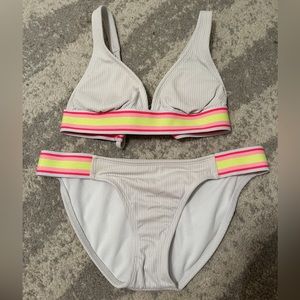 Xhilaration Bikini Set with Neon Elastic Bands